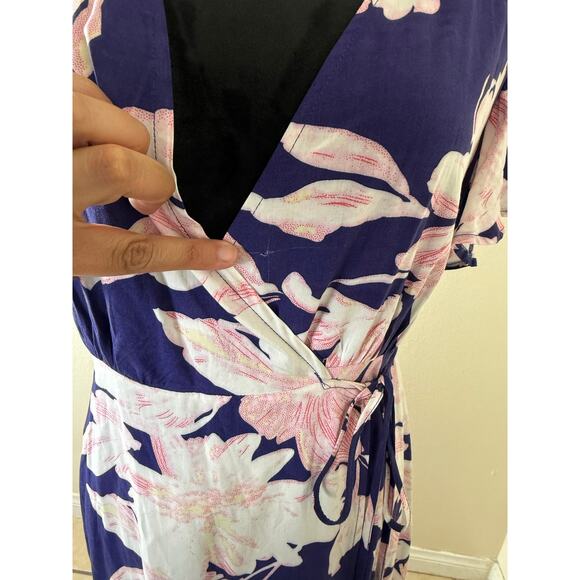 Lulus Azalea Regalia Navy Blue Floral Maxi Dress - Size S - Picture 10 of 12